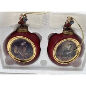 2 Norman Rockwell The Night Before Christmas/ Grandfather & Boy on Rocking Horse